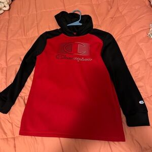 Champion Two-Tone Red and Black Hoodie